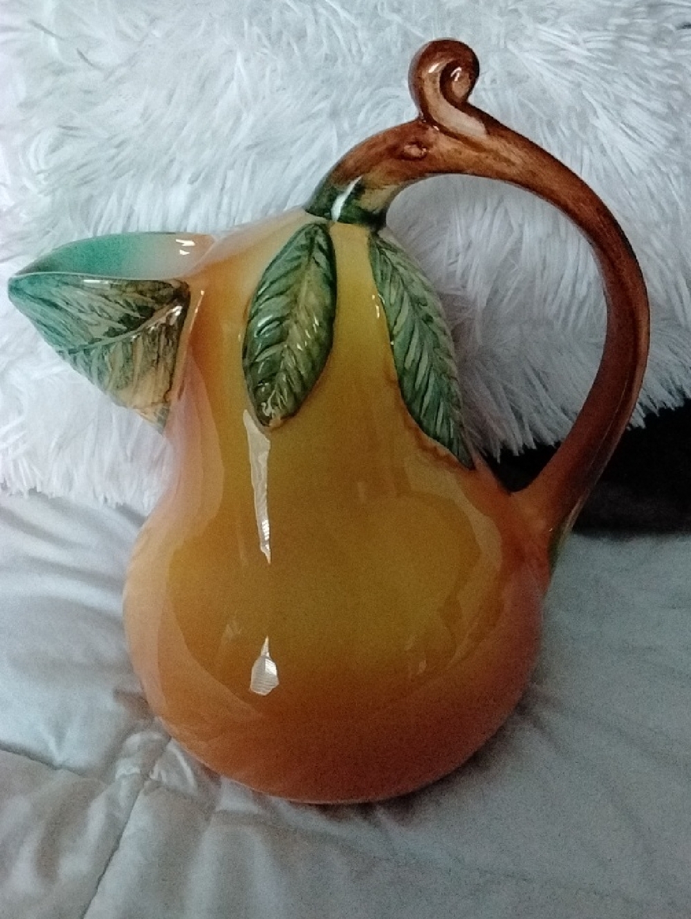 Vintage Italian Ceramice Pear Pitcher.